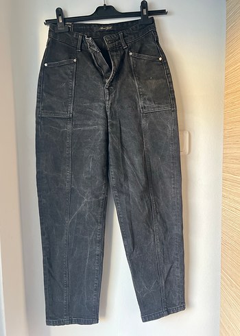 Yüksek bel Siyah Kadın Denim Pantolon