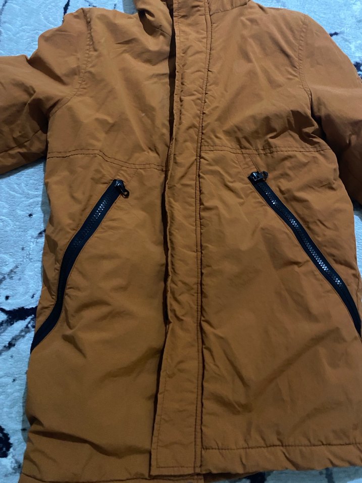 Erkek Çocuk Koyu Kahverengi Fermuarlı Kaban - Görsel 4