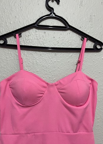 Pembe Uzun Elbise - Görsel 5