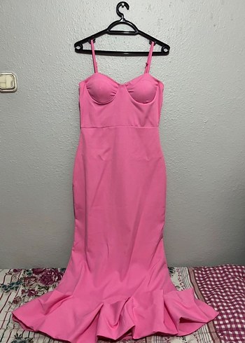 Pembe Uzun Elbise - Görsel 2