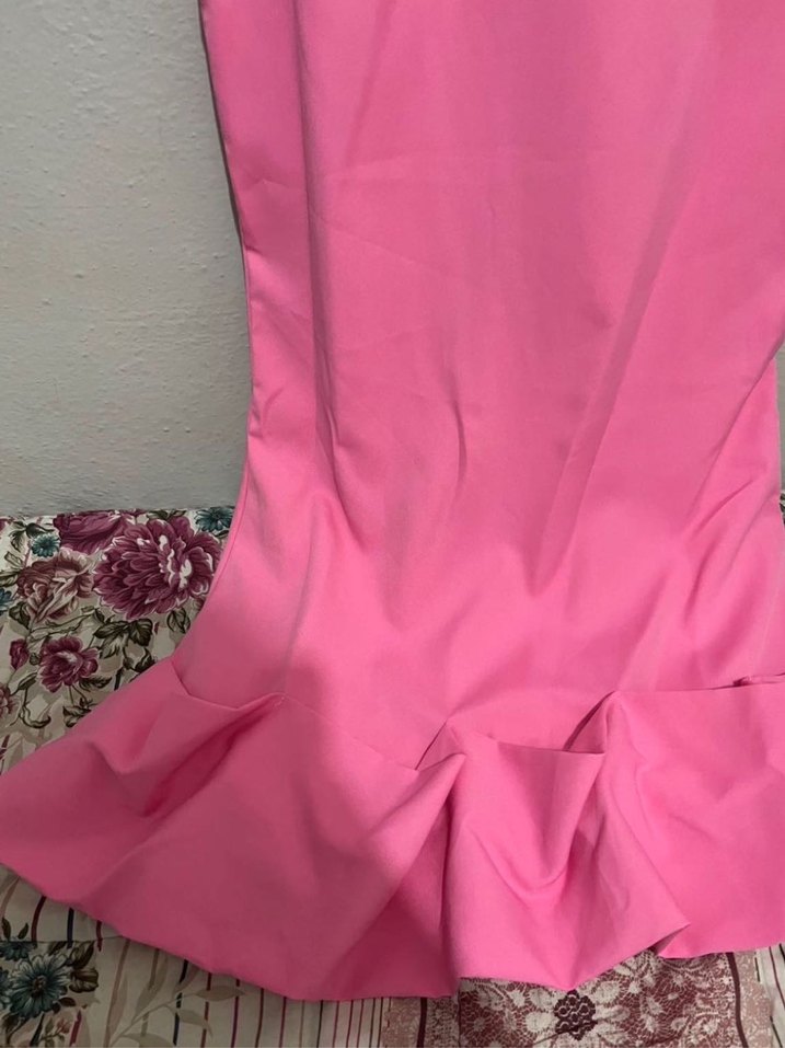 Pembe Uzun Elbise - Görsel 4