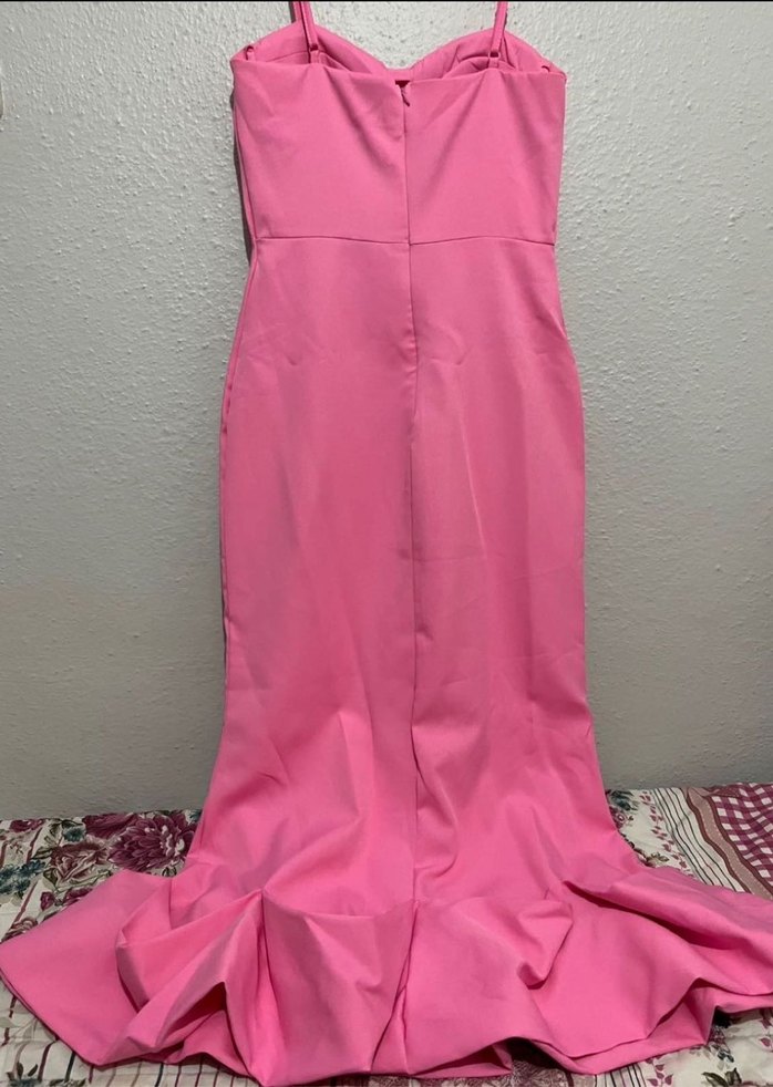 Pembe Uzun Elbise - Görsel 3