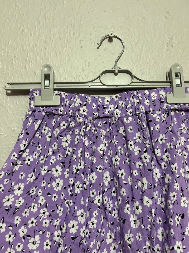 Mor Pileli Mini Etek - Görsel 2