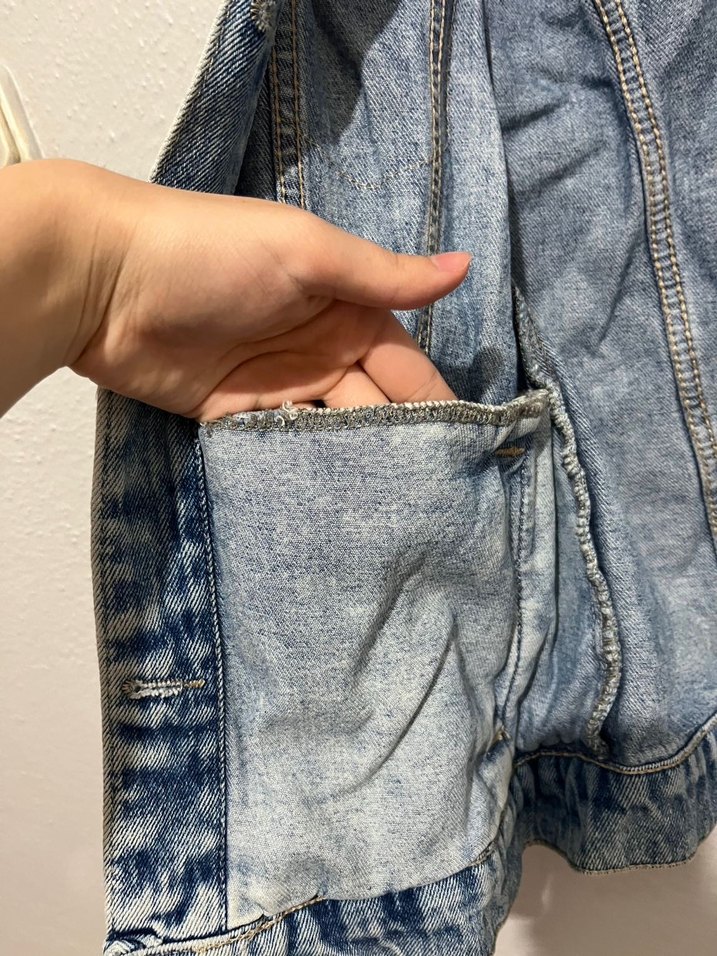 Kadın Mavi Kot Ceket - Görsel 5