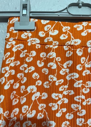 Kadın Turuncu Midi Etek - Görsel 4