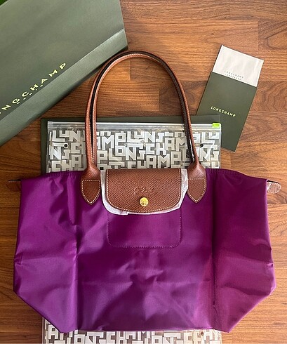 Longchamp Le Pliage Medium Mor Uzun Saplı