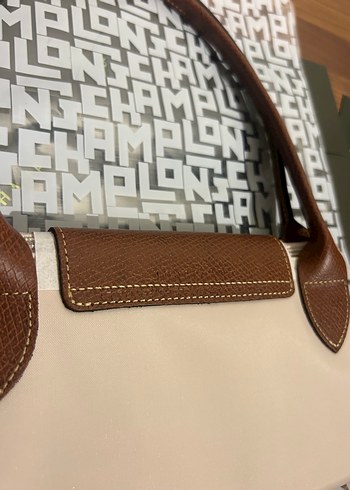  Beden Longchamp Le Pliage Medium Uzun Saplı Bej