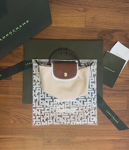 Beden Longchamp Le Pliage Pouche Lacivert&Krem xs