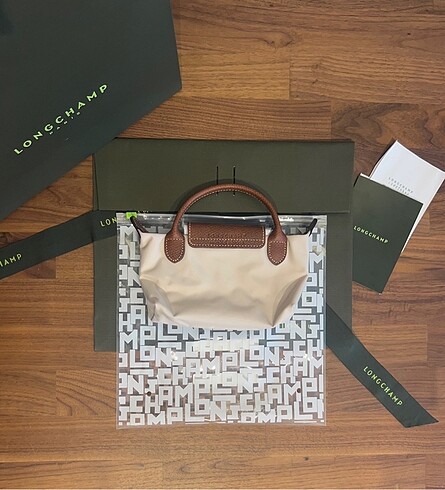 Beden ten rengi Renk Longchamp Le Pliage Pouche Lacivert&Krem xs