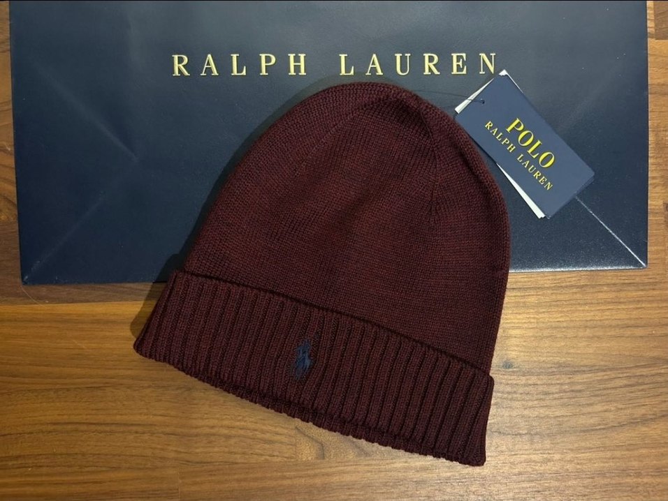 Ralph Lauren Bordo Bere - Görsel 5