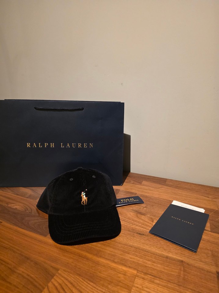 Ralph Lauren Kadife Siyah Şapka - Görsel 2