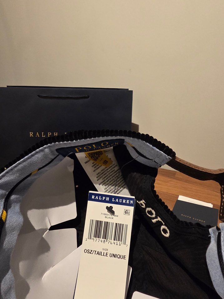 Ralph Lauren Kadife Siyah Şapka - Görsel 4