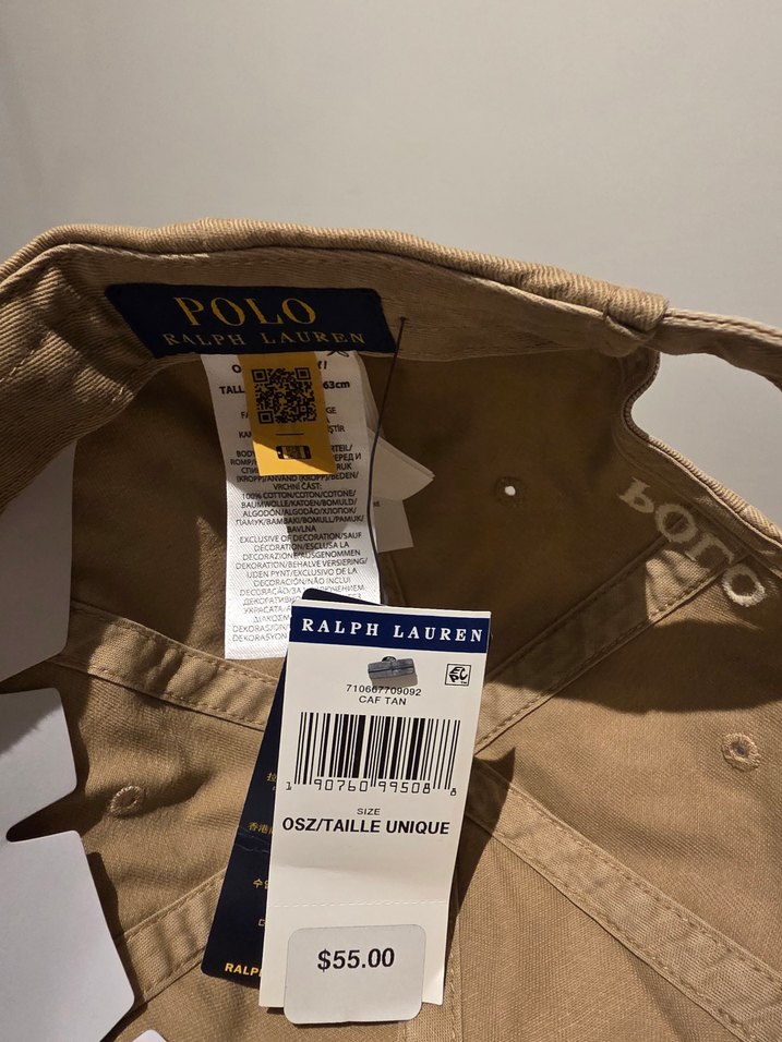 Ralph Lauren Beyaz Logolu Bej Şapka - Görsel 3