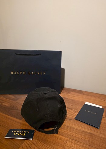 Ralph Lauren Siyah Logolu Siyah Şapka - Görsel 2