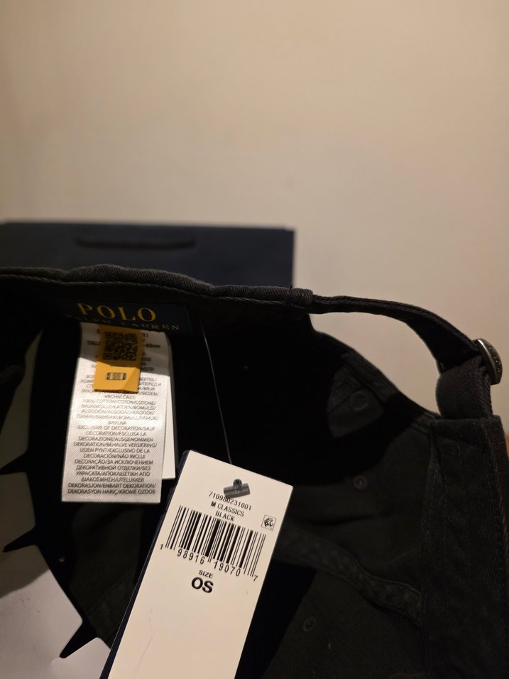 Ralph Lauren Siyah Logolu Siyah Şapka - Görsel 3