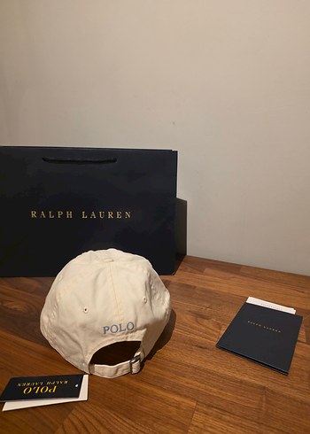 Ralph Lauren Mavi Logolu Krem Şapka - Görsel 2