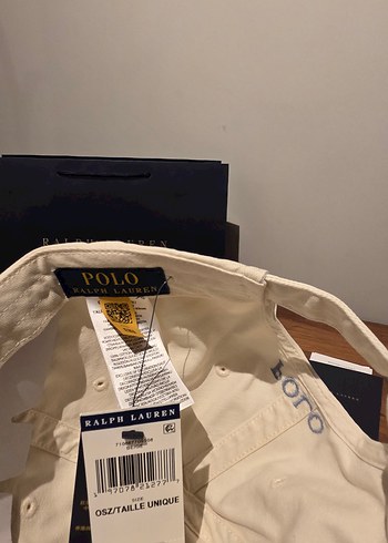Ralph Lauren Mavi Logolu Krem Şapka - Görsel 3