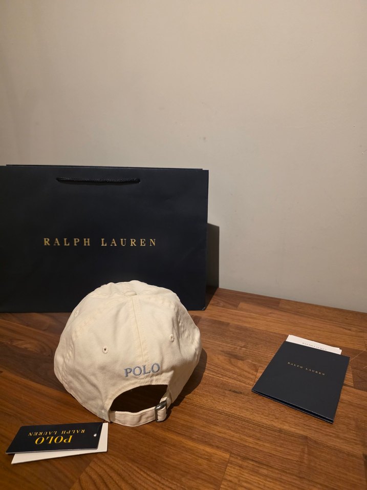 Ralph Lauren Mavi Logolu Krem Şapka - Görsel 2