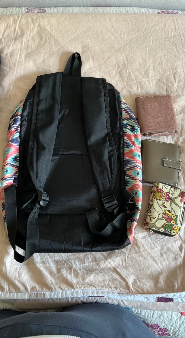Bohem Desenli Kadın Sırt Çantası ve 3 adet cüzdan - Görsel 2