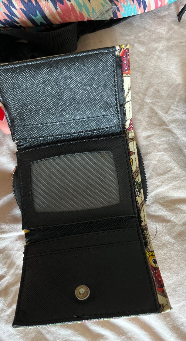 Bohem Desenli Kadın Sırt Çantası ve 3 adet cüzdan - Görsel 5