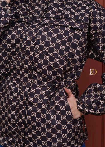 Kadın Kapüşonlu Uzun Kollu Düğmeli Yağmurluk - Görsel 6