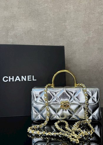 Beden Kahverengi Zincir Detaylı Deri Chanel Çanta