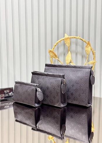  Beden Kahverengi Deri Tokalı Kadın Clutch Çanta Louis Vuitton