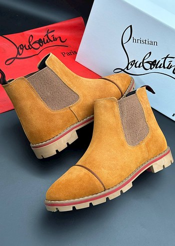 Christian Louboutin Erkek Kahverengi Süet Street Wear Bot