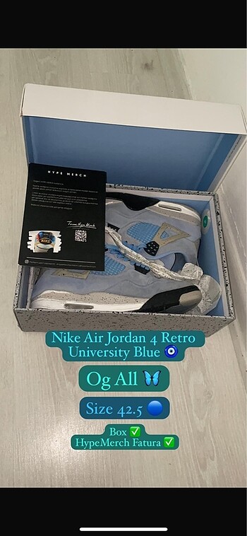 Retro 4 baby blue