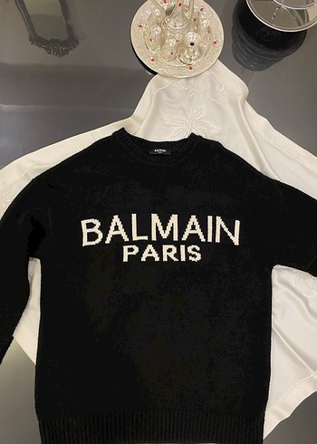 Balmain Paris Siyah T Kazak - Görsel 2