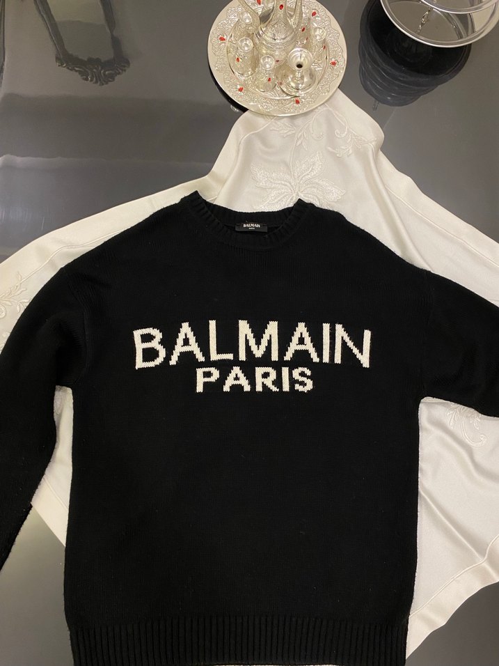 Balmain Paris Siyah T Kazak - Görsel 2