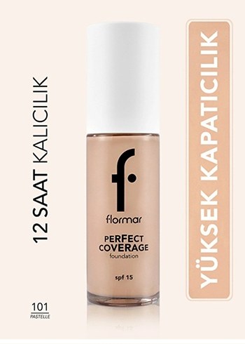 Beden Renk Flormar Perfect Coverage Fondöten SPF15 101 numara sıfır