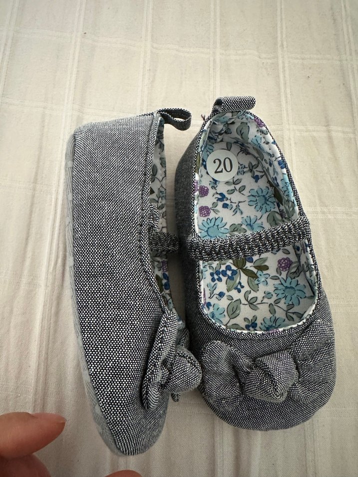 Gri Denim Kız Babet Ayakkabı - Görsel 2