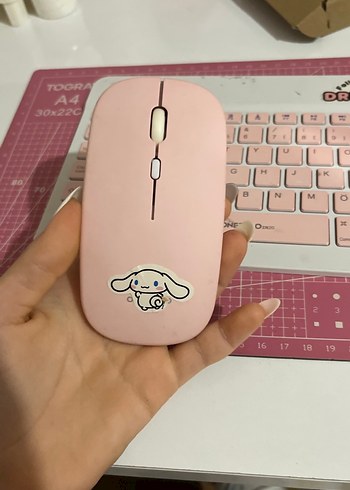 Pastel Pembe Kablosuz Klavye ve Mouse Seti - Görsel 2