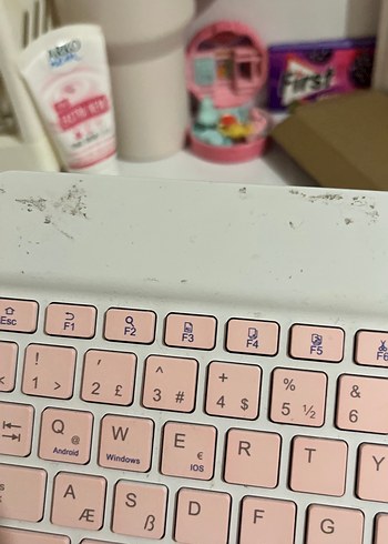 Pastel Pembe Kablosuz Klavye ve Mouse Seti - Görsel 4