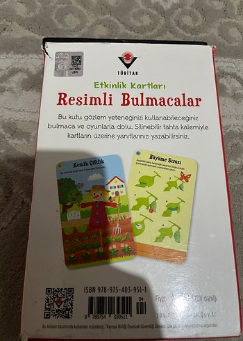  Beden TÜBİTAK Resimli Bulmacalar Etkinlik Kartları