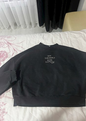 Koton Siyah Baskılı Kadın Sweatshirt