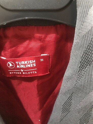 Vakko Türk hava yolları kabin memuru yelek 36 beden