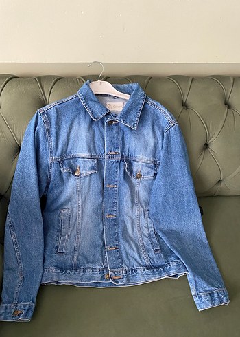 Kadın Mavi Denim Düğmeli Ceket - Görsel 3