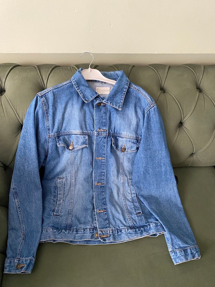 Kadın Mavi Denim Düğmeli Ceket - Görsel 3