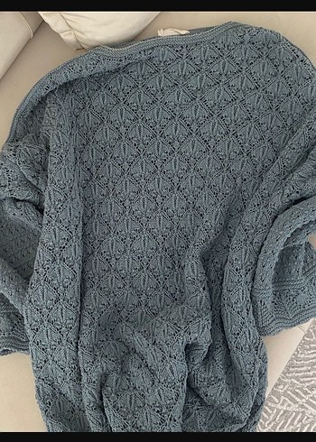 Gri Örgü Kadın Kazak, Salaş Kesim - Görsel 4