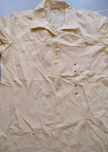 xl Beden Sarı Kısa Kollu Polo Yaka Tişört