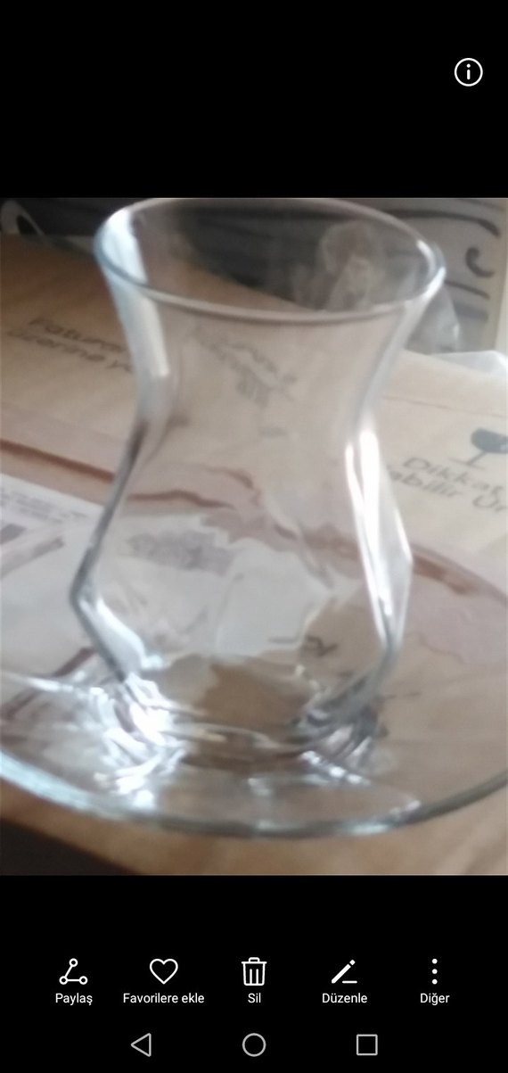 Şeffaf İnce Belli Çay Bardağı ve Tabağı - Görsel 3