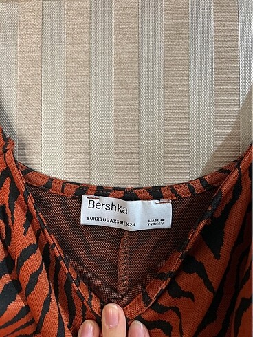 Bershka BERSHKA ELBİSE KAHVERENGİ