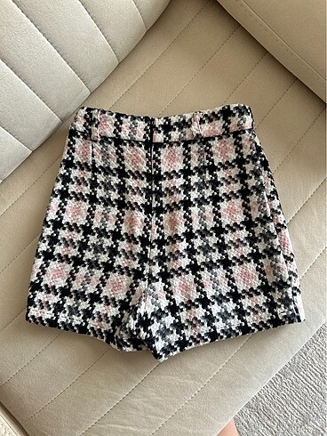 xs Beden Trendyolmilla pembe kareli sort etek