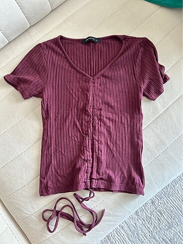 Bordo crop kadın s