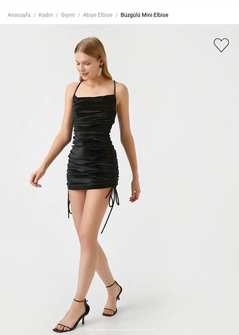 Drapeli Siyah Mini Abiye Elbise - Görsel 2