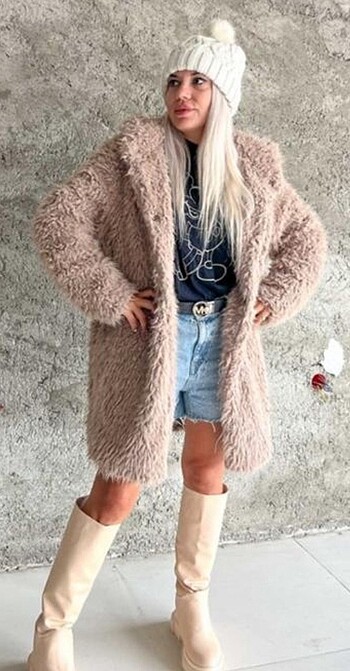 Shoe butikten peluş mont