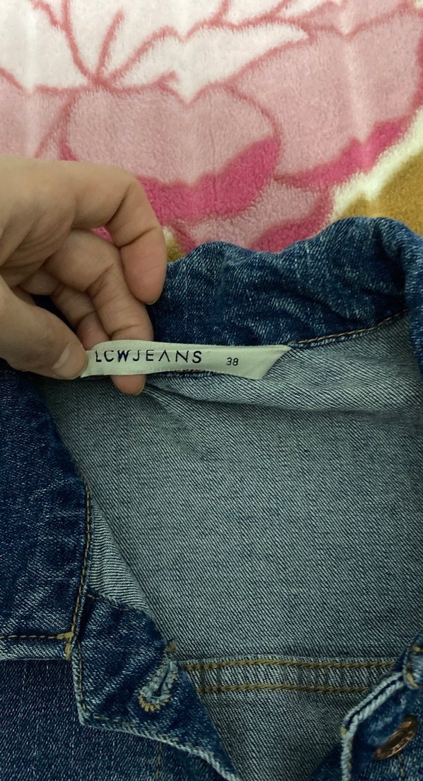 Düğmeli Kadın Mavi Denim Ceket - Görsel 2