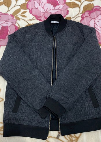 Gri Denim Fermuarlı Kadın Ceket - Görsel 3